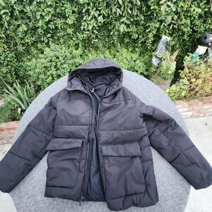 all in motion Men's Black Hooded Puffer Jacket